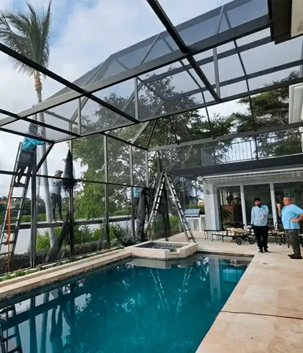 Pool Cage Rescreening & replacement Tampa Bay